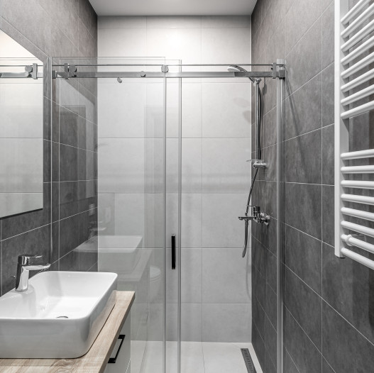 Shower enclosure GABIJA. Collection: Aesthetics. Interior: Simoni Design studĳa.
