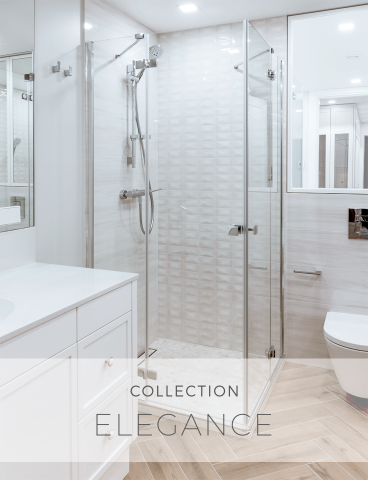 ELEGANCE COLLECTION of shower enclosures and shower screens