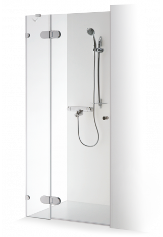 Shower door with wall panel IEVA PLUS